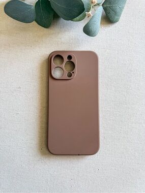 FireNova Brown Silicone iPhone 14 Pro Max Case Soft Protective Cover